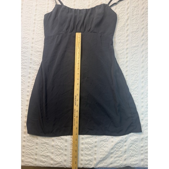 Abercrombie Black Babydoll Tank Top Size M Smocked Back Flowy - Picture 5 of 8